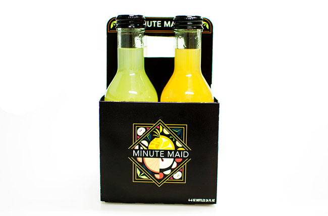minute maid果汁饮料装饰画风格包装设计